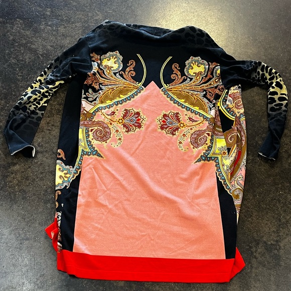 Etro leopard and Paisley silk Women's cardigan 40 4 - Picture 6 of 6